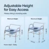 Frido Heavy Duty Commode Chair