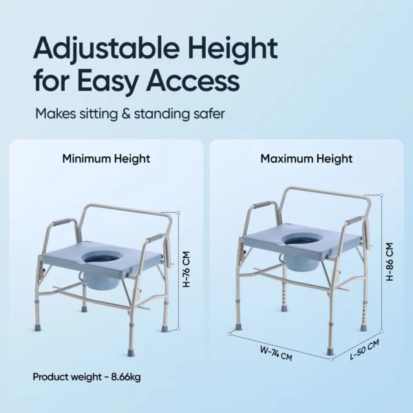 Frido Heavy Duty Commode Chair
