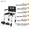Prime FPA007 | Attendant Propelled Shower Commode Wheelchair